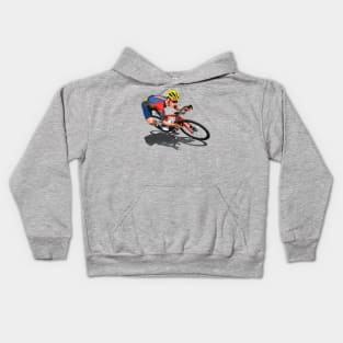 Road cycling bending curve Kids Hoodie